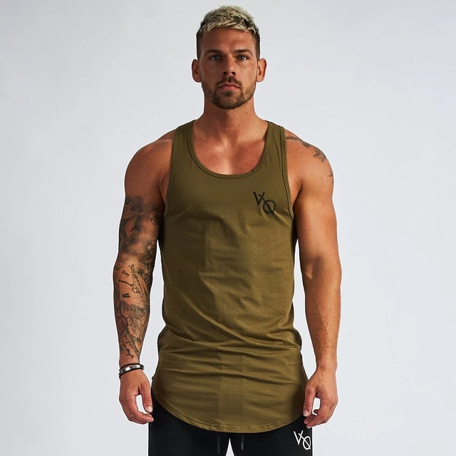 Men's Cotton Sleeveless Gym Fitness Training Vest