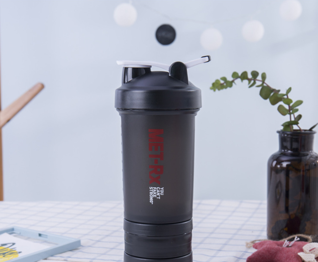 Protein Powder Fitness Shaker Bottle with Measurement Scale