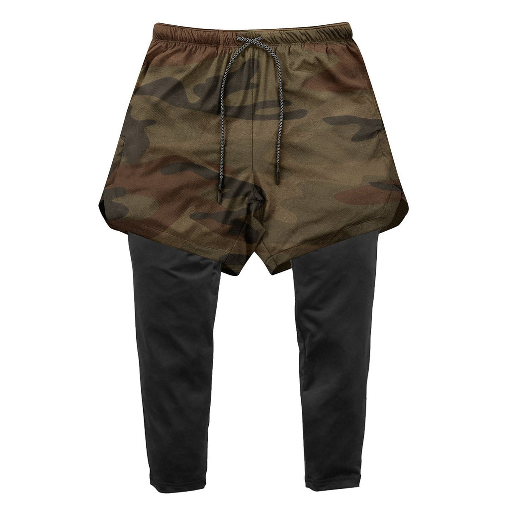 Men's 2-in-1 Quick Dry Running Gym Sports Shorts